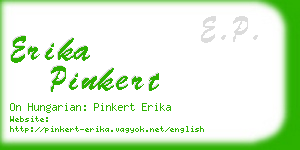 erika pinkert business card
